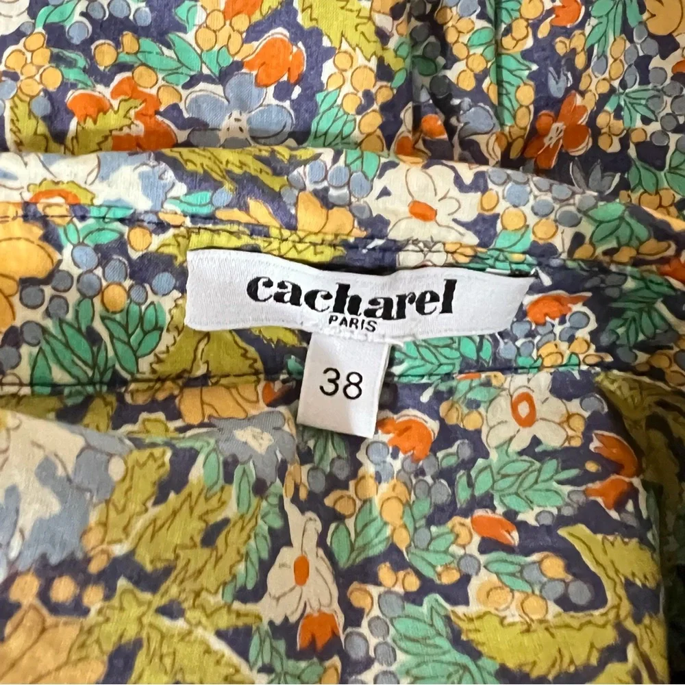 Cacharel Paris Liberty Print Floral Shirt Womens 38 Feminine Classic Parisian - Picture 4 of 6